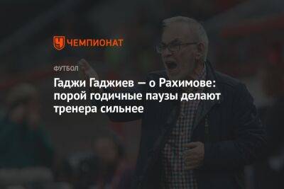 Гаджи Гаджиев — о Рахимове: порой годичные паузы делают тренера сильнее