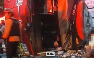 Авария автобуса с израильскими туристами в Южной Корее: один человек погиб, десятки ранены