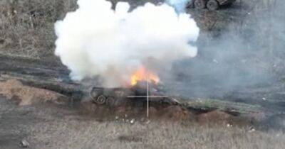 "Мастер-класс": дрон ДШВ ВСУ взорвал российский танк вместе с боекомплектом (видео)