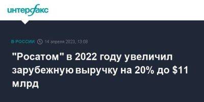 "Росатом" в 2022 году увеличил зарубежную выручку на 20% до $11 млрд