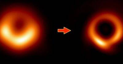 Космический пончик исхудал. Первый в истории снимок черной дыры улучшили с помощью ИИ (фото)