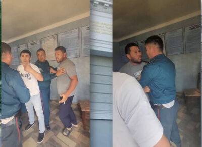 В Андижане трое местных жителей напали на правоохранителей из-за того, что они хотели отправить их автомобиль на штрафстоянку. Видео - podrobno.uz - Узбекистан - Ташкент