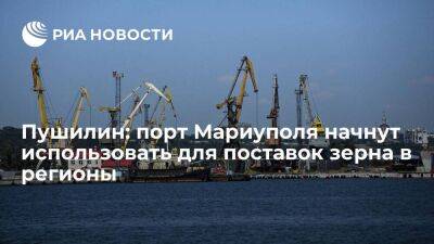Пушилин: порт Мариуполя скоро начнет отправлять суда с зерном для других регионов России
