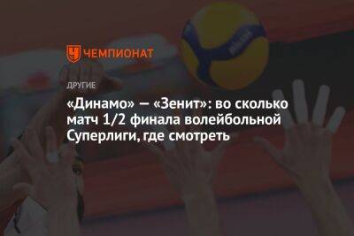 «Динамо» — «Зенит»: во сколько матч 1/2 финала волейбольной Суперлиги, где смотреть