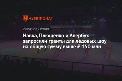 Навка, Плющенко и Авербух запросили гранты для ледовых шоу на общую сумму выше ₽ 150 млн