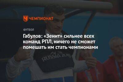 Габулов: «Зенит» сильнее всех команд РПЛ, ничего не сможет помешать им стать чемпионами