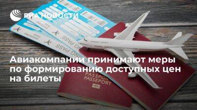Российские авиакомпании принимают меры по формированию доступных цен на билеты