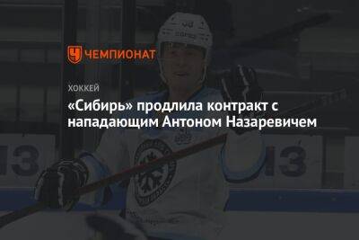 «Сибирь» продлила контракт с нападающим Антоном Назаревичем