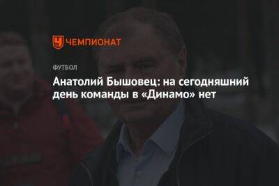 Анатолий Бышовец: на сегодняшний день команды в «Динамо» нет
