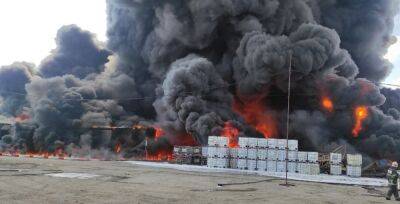 В Нижегородской области рф вспыхнул масштабный пожар на складе химпредприятия