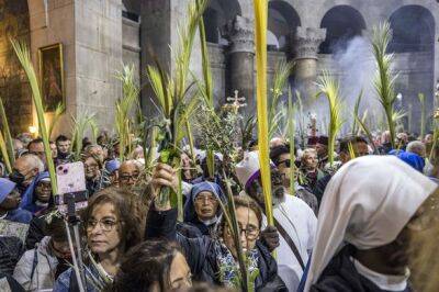 Христиане отмечают Вербное воскресенье в Иерусалиме - unn.com.ua - Украина - Киев - Израиль - Иерусалим