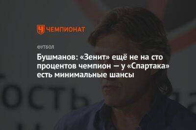 Бушманов: «Зенит» ещё не на сто процентов чемпион — у «Спартака» есть минимальные шансы