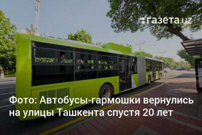 Фото: Автобусы-гармошки вернулись на улицы Ташкента спустя 20 лет