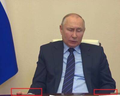 Путин, уцепившись руками за стол, стал нести околесицу