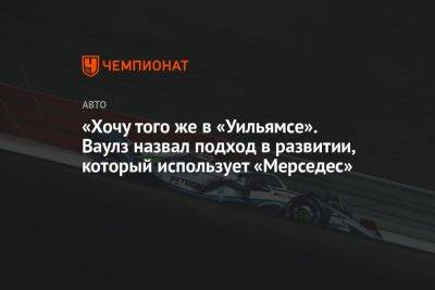 «Хочу того же в «Уильямсе». Ваулз назвал подход в развитии, который использует «Мерседес»