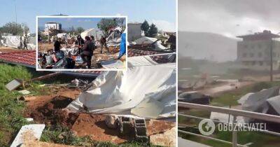 Шторм в Турции – в результате мощного шторма в городе Кахраманмараш 1 человек погиб, 34 получили ранения – фото и видео - obozrevatel.com - Сирия - Турция - Кахраманмараш