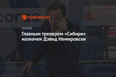 Главным тренером «Сибири» назначен Дэвид Немировски