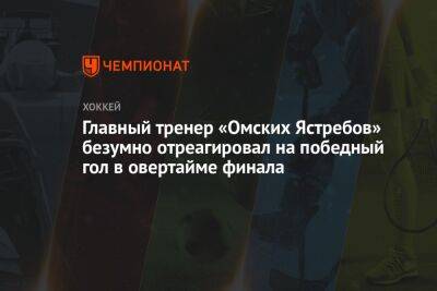 Главный тренер «Омских Ястребов» безумно отреагировал на победный гол в овертайме финала