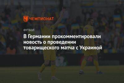 В Германии прокомментировали новость о проведении товарищеского матча с Украиной