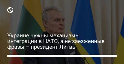 Украине нужны механизмы интеграции в НАТО, а не заезженные фразы – президент Литвы