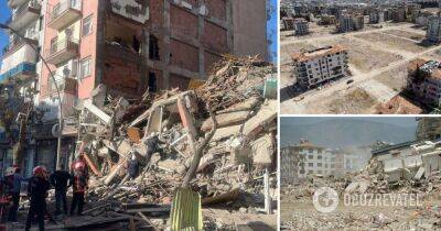Землетрясение в Турции – в провинции Малатия обрушилось 6-этажное здание – фото и видео