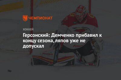Герсонский: Демченко прибавил к концу сезона, ляпов уже не допускал
