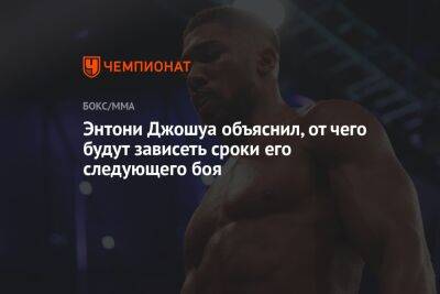 Энтони Джошуа объяснил, от чего будут зависеть сроки его следующего боя