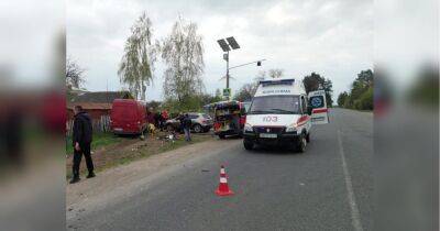 На Житомирщине неуправляемый микроавтобус смертельно травмировал велосипедисток (фото)