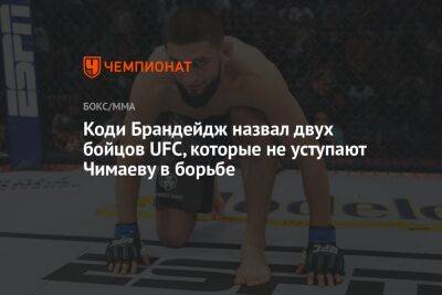 Роберт Уиттакер - Кевин Холланд - Хамзат Чимаев - Коди Брандейдж назвал двух бойцов UFC, которые не уступают Чимаеву в борьбе - championat.com - США