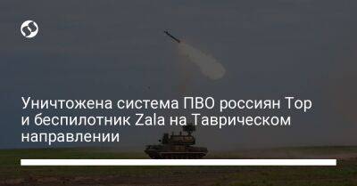 Уничтожена система ПВО россиян Тор и беспилотник Zala на Таврическом направлении