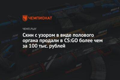 Скин с узором в виде полового органа продали в CS:GO более чем за 100 тыс. рублей