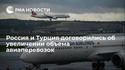 Минтранс: Россия и Турция договорились об увеличении объема авиаперевозок
