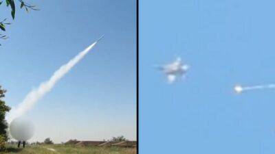 Видео: ВВС ЦАХАЛа сбили беспилотник над Газой, ХАМАС запустил ракету по истребителю