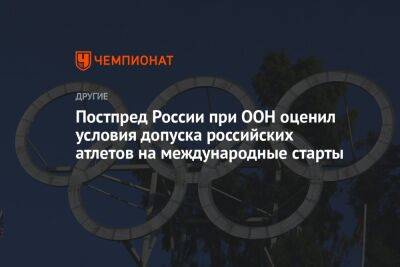 Постпред России при ООН оценил условия допуска российских атлетов на международные старты