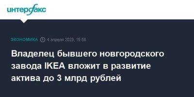 Владелец бывшего новгородского завода IKEA вложит в развитие актива до 3 млрд рублей