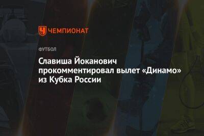Славиша Йоканович прокомментировал вылет «Динамо» из Кубка России
