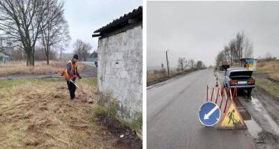 Дорожники проводят весеннюю уборку на Харьковщине