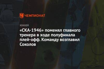 «СКА-1946» поменял главного тренера в ходе полуфинала плей-офф. Команду возглавил Соколов