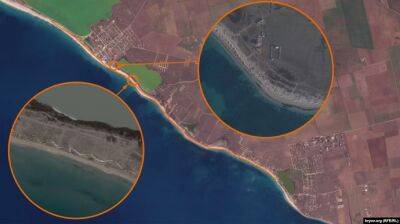 Россияне накопали 7 км окопов на пляжах возле Евпатории: спутниковые снимки