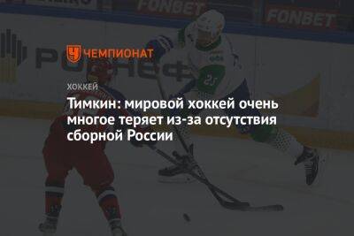 Тимкин: мировой хоккей очень многое теряет из-за отсутствия сборной России