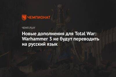 Новые дополнения для Total War: Warhammer 3 не будут переводить на русский язык