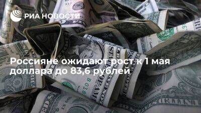 SuperJob: россияне ожидают рост к 1 мая доллара до 83,6 рублей