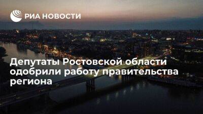 Депутаты Ростовской области положительно оценили работу правительства региона