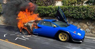 Редчайший Lamborghini Countach стоимостью свыше $500 000 сгорел на ровном месте (фото)