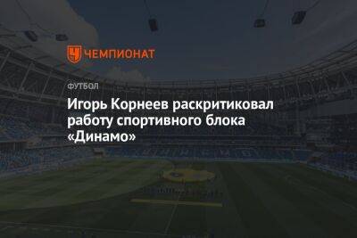 Игорь Корнеев раскритиковал работу спортивного блока «Динамо»