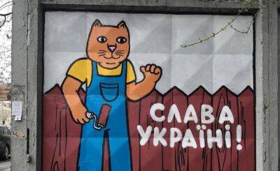 Фотофакт: в Одессе поселился новый кот-патриот - odessa-life.od.ua - Украина - Одесса
