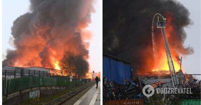 Пожар Гамбург - токсическое облако - причины ЧП - фото и видео