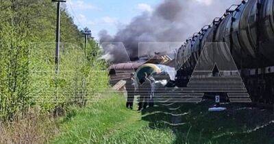 В Брянщине неизвестные взорвали железнодорожные пути: с рельсов сошел поезд с нефтепродуктами