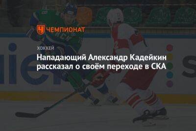 Александр Кадейкин - Нападающий Александр Кадейкин рассказал о своём переходе в СКА - championat.com