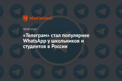 «Телеграм» стал популярнее WhatsApp у школьников и студентов в России